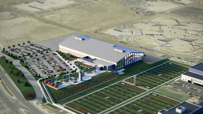 Broncos Practice Field and HQ Renovations Aerial