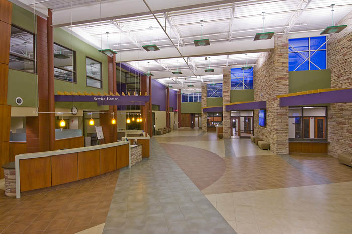 LEED Certified Colorado State University Recreation Center Lobby