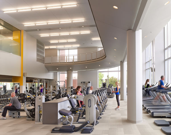 Exercise room at CU Denver Health and Wellness