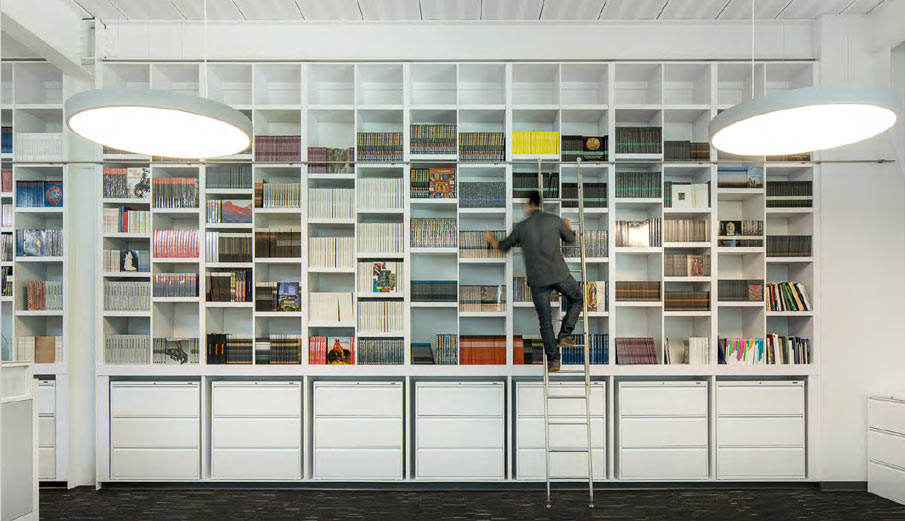 LEED Certified Denver Art Museum Admin Building Book Shelves
