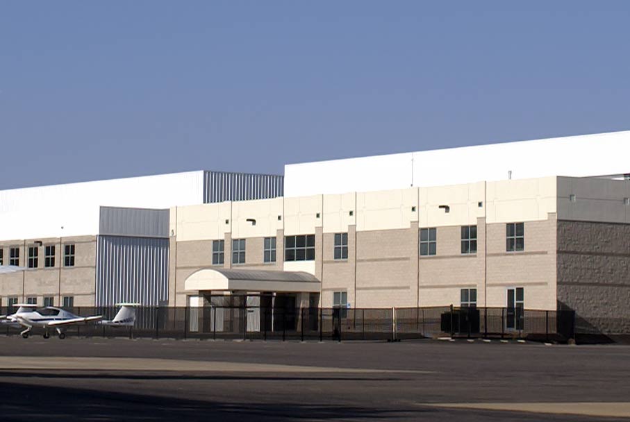 JVB Aviation Hangar Exterior View of Building