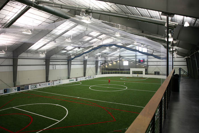 Parker Fieldhouse indoor soccer field by Saunders Construction
