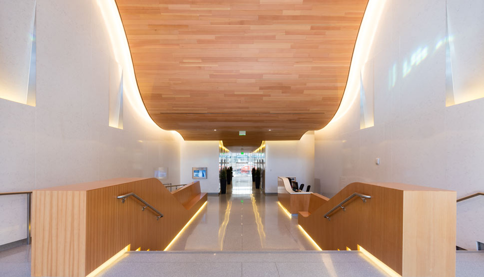 LEED Certified Triangle Building Lobby by Saunders